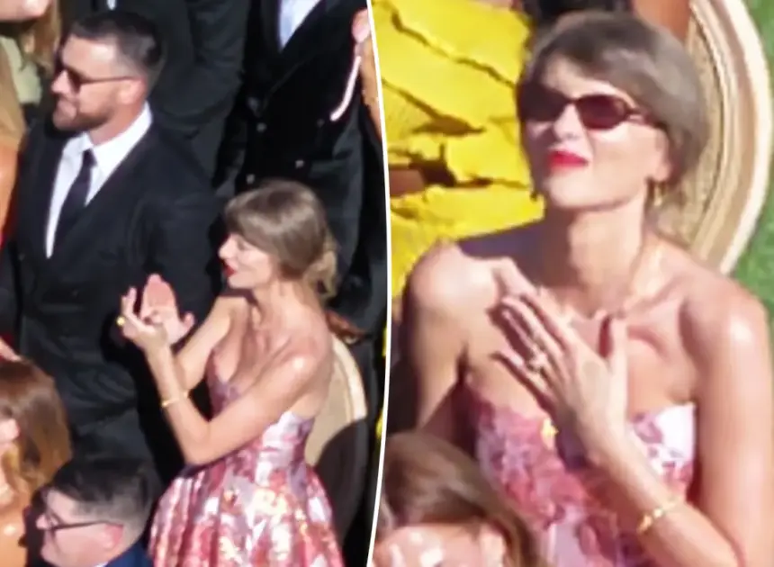 Taylor Swift flashes wedding ring 1 week after marrying Travis Kelce