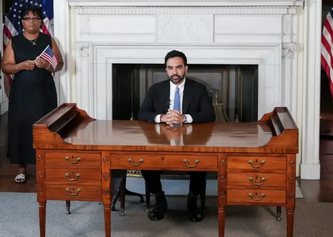 Mamdani blasts capitalism, foreign wars in America 250 address – while sitting at George Washington’s desk