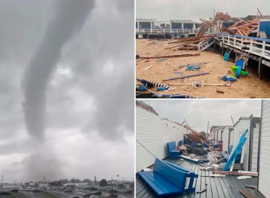 Tornado tears through Long Island beach club in insane video