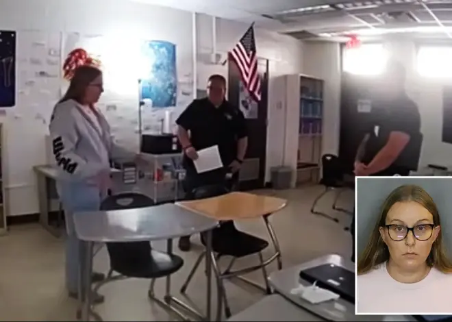 Wild video shows Florida teacher tell cops where she had sex with underage student her classroom