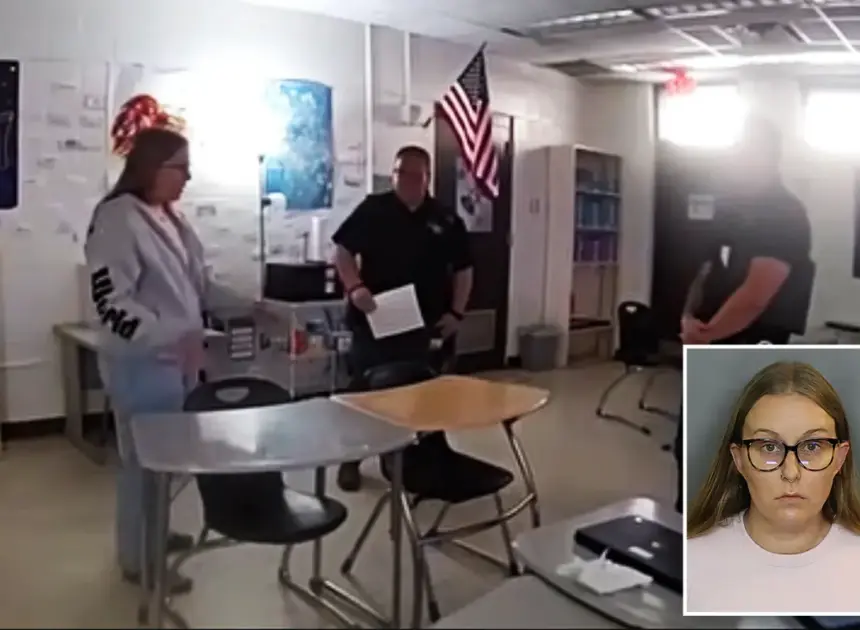 Wild video shows Florida teacher tell cops where she had sex with underage student her classroom