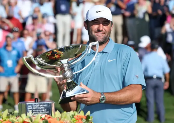 Scottie Scheffler rallies to win $10 million purse, FedEx Cup while passing Tiger Woods in career earnings