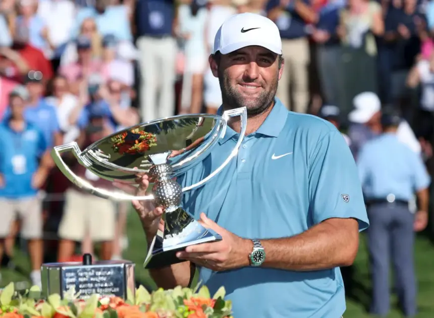 Scottie Scheffler rallies to win $10 million purse, FedEx Cup while passing Tiger Woods in career earnings