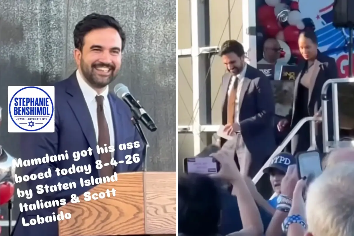 Mamdani relentlessly booed at NYPD Staten Island event, as he flees stage after less than 1 minute