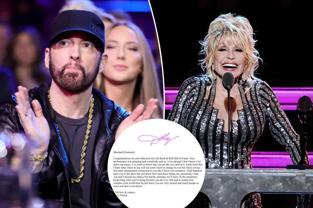 Eminem reveals Dolly Parton’s impactful letter she sent him detailing their ‘unexplained connection’