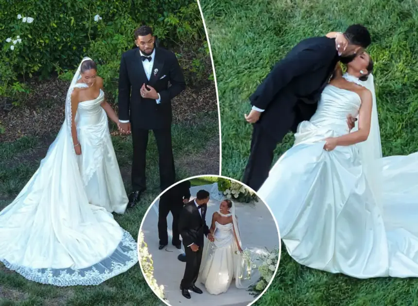 Karl-Anthony Towns marries longtime girlfriend Jordyn Woods in star-studded Malibu wedding