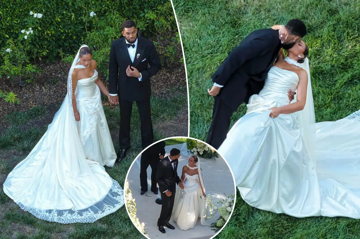 Karl-Anthony Towns marries longtime girlfriend Jordyn Woods in star-studded Malibu wedding