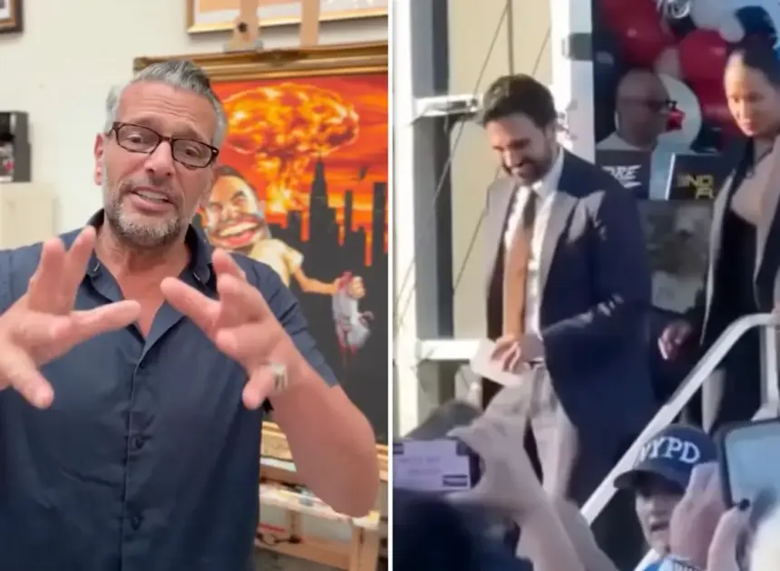 Rabble-rousing NYC artist Scott LoBaido suffers cardiac arrest at pro-cop event after trying to confront Mamdani