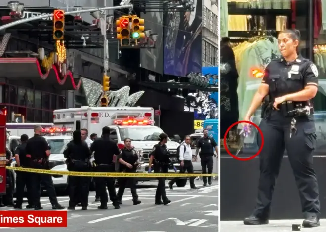 NYPD shoots knife-wielding woman accused of stabbing two people in Times Square