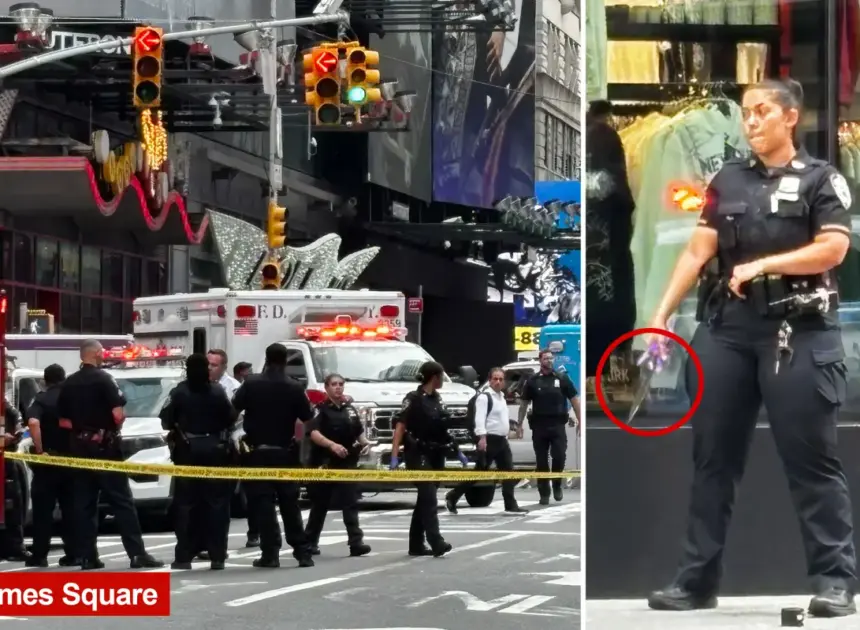 NYPD shoots knife-wielding woman accused of stabbing two people in Times Square