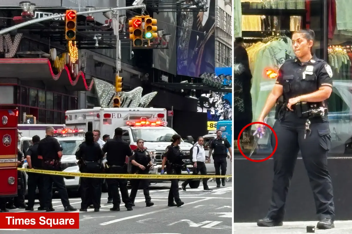 NYPD shoots knife-wielding woman accused of stabbing two people in Times Square