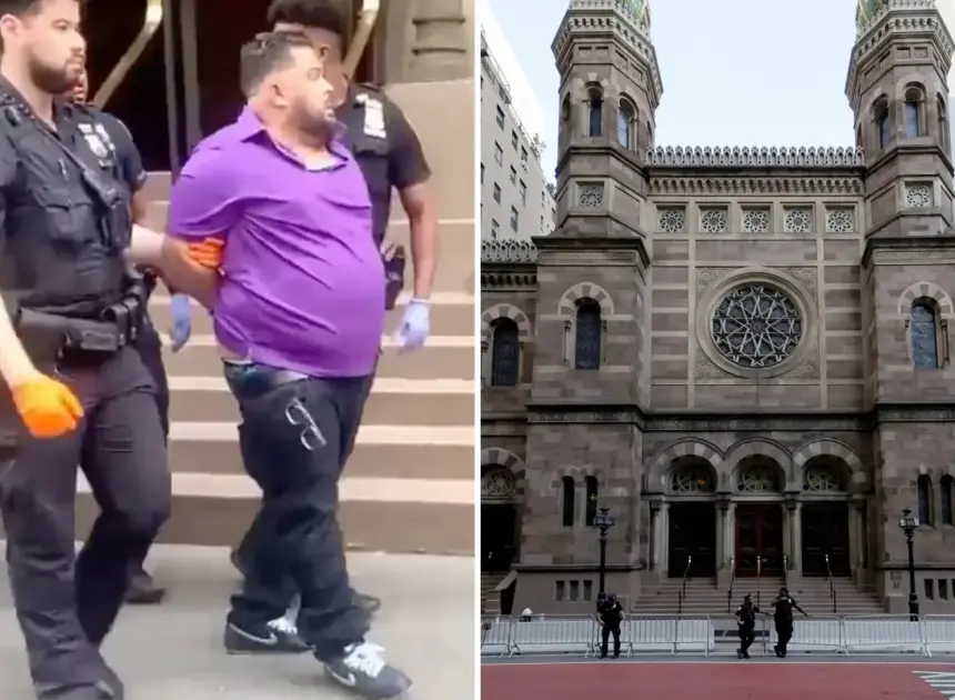 Lunatic punches NYC synagogue congregant, headbutts and spits at security guard in antisemitic attack: NYPD