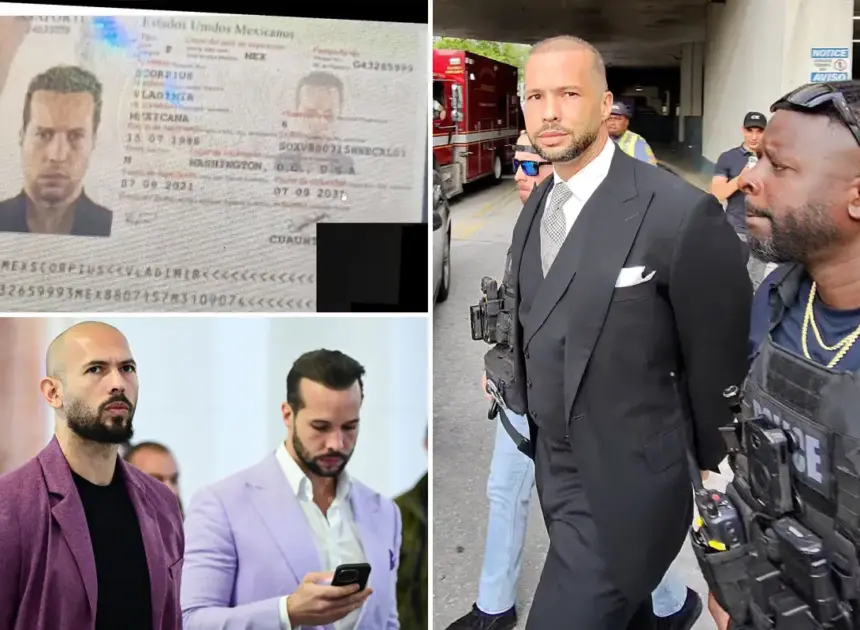 Accused rapists Andrew and Tristan Tate had cache of passports under aliases — including Bond villain
