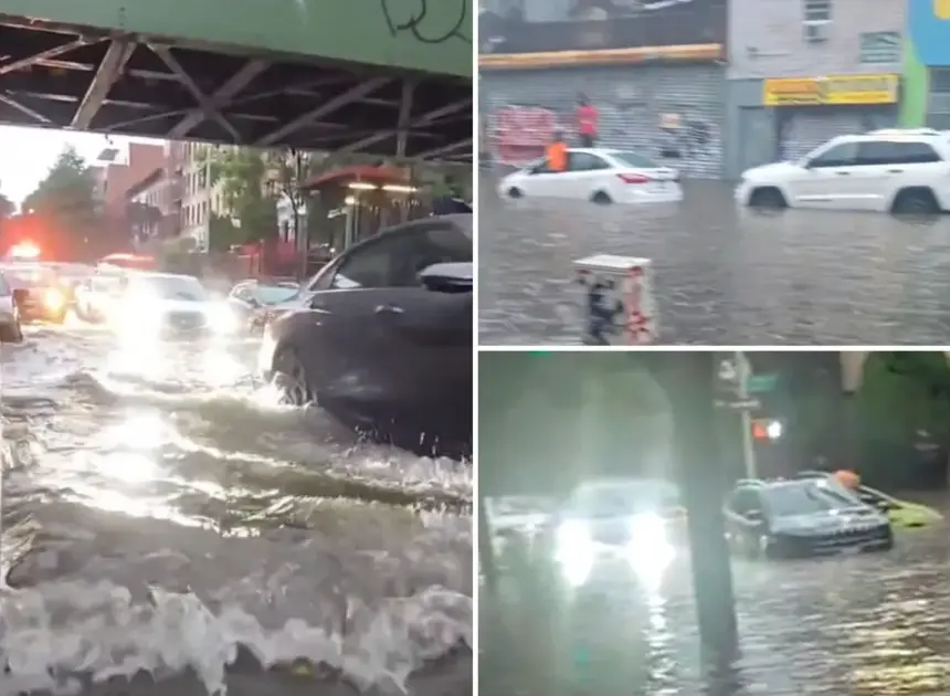 NYC streets almost turned to rivers after being hit by heavy storms