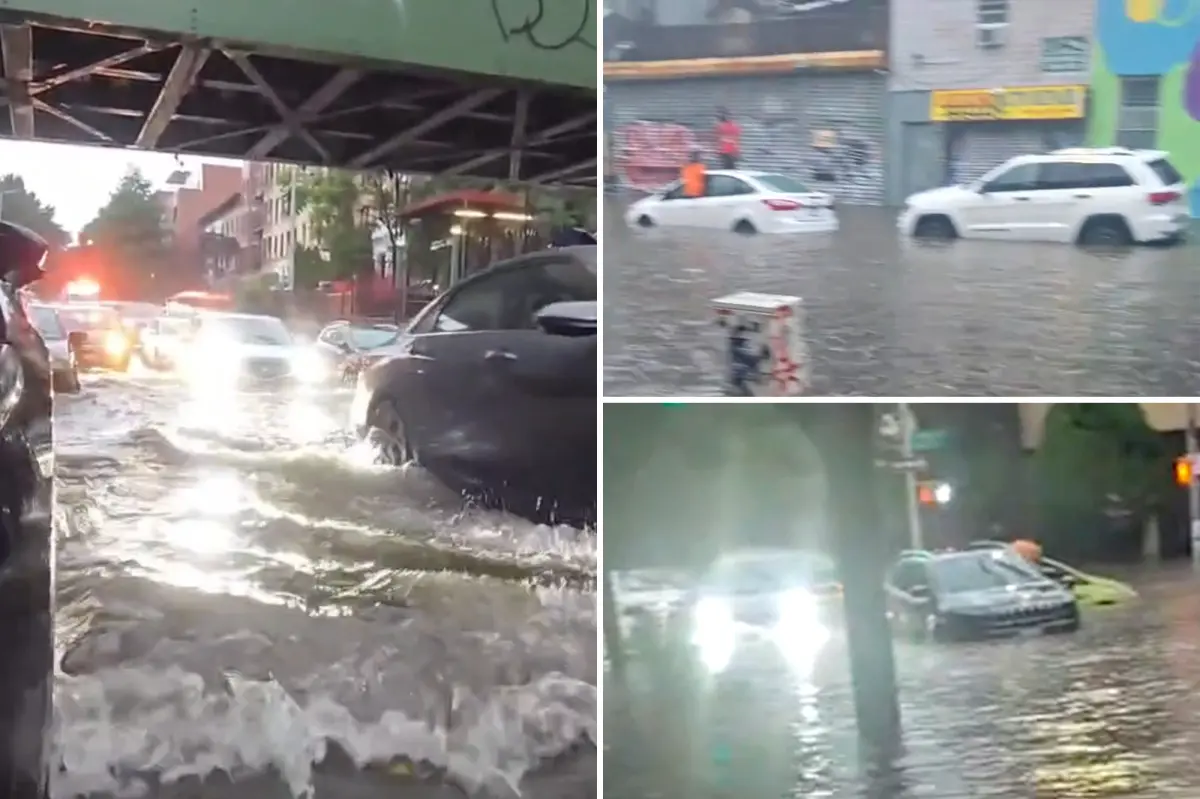 NYC streets almost turned to rivers after being hit by heavy storms