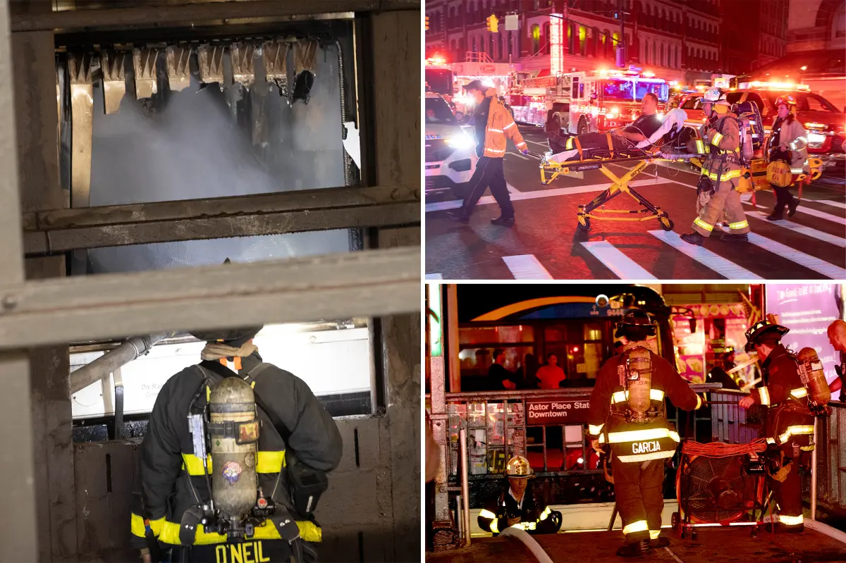 Astor Place subway station train fire hospitalizes 6 MTA workers, 5 firefighters