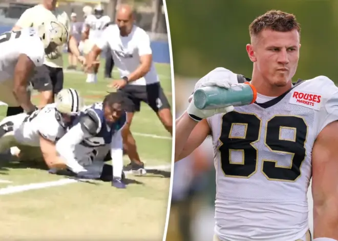 Saints-Cowboys practice descends into chaos with multiple brawls — with ex-WWE star’s son in middle of it