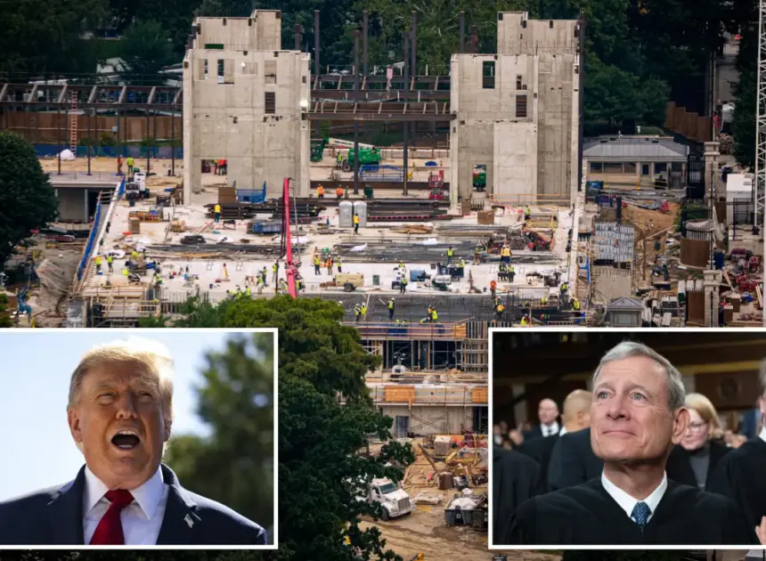 Work on Trump White House ballroom can continue, Supreme Court Chief Justice John Roberts rules