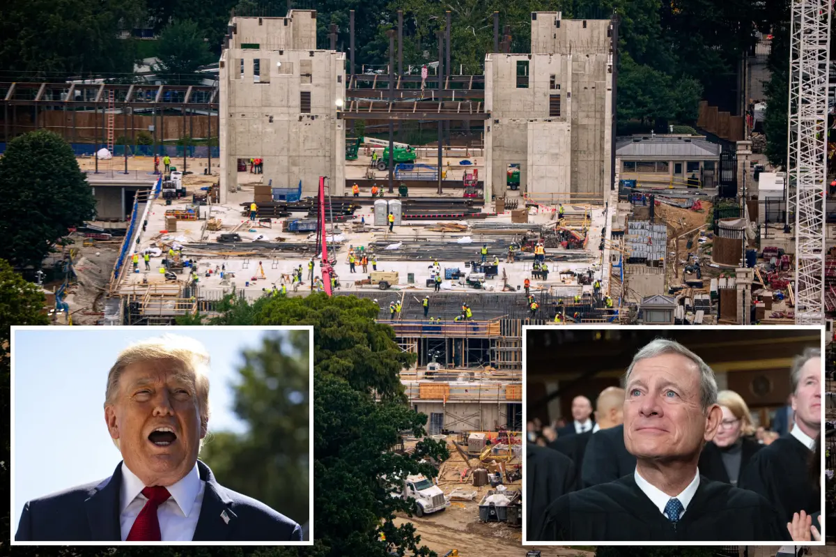 Work on Trump White House ballroom can continue, Supreme Court Chief Justice John Roberts rules
