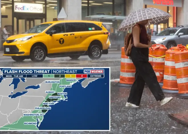 NYC under flash flood warning as city could be soaked by up to 2 inches of rain per hour