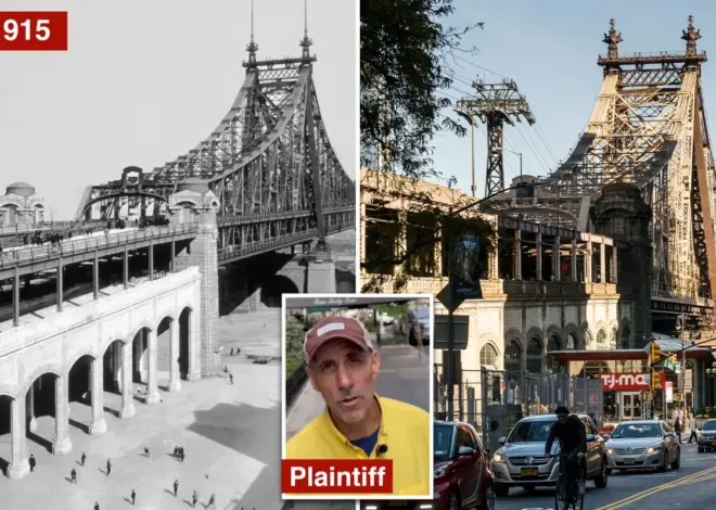 Luxe NYC venue hijacks public plaza under iconic bridge to rake in up to $300K a pop using shocking enforcers: suit