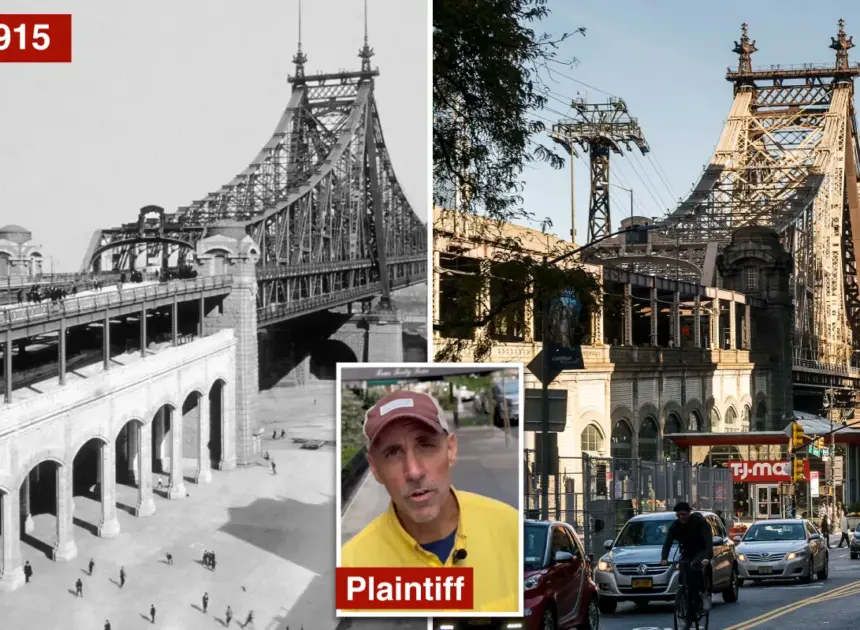 Luxe NYC venue hijacks public plaza under iconic bridge to rake in up to $300K a pop using shocking enforcers: suit