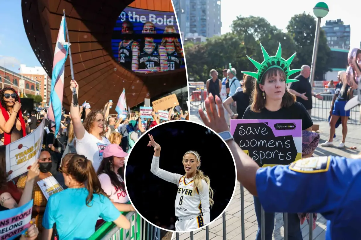 Sophie Cunningham supporters, detractors clash outside Barclays Center during Liberty-Fever game
