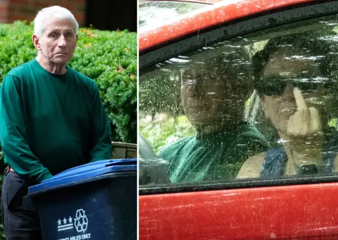 Fauci’s fed-up wife flips the bird as ex-top doc miserably takes out trash hours after contempt vote