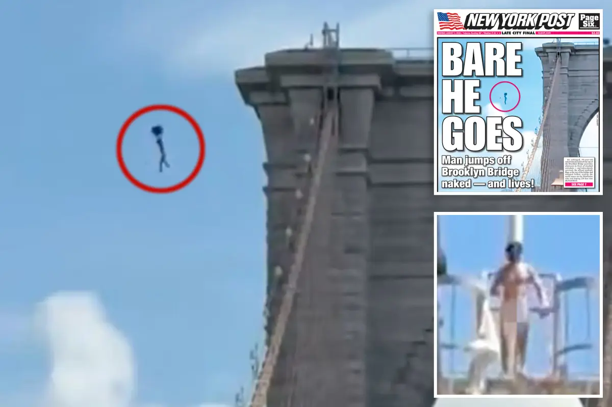 The surprising reason why Brooklyn Bridge naked nutjob may have survived ‘overwhelmingly fatal’ plunge