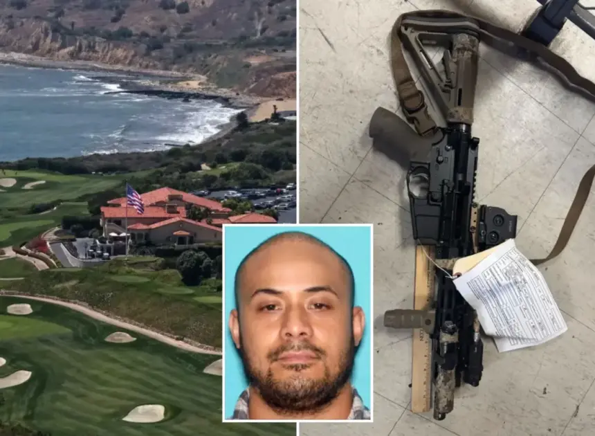 Heavily-armed suspect filmed Trump security at California golf course as modified weapons, mugshot seen for first time