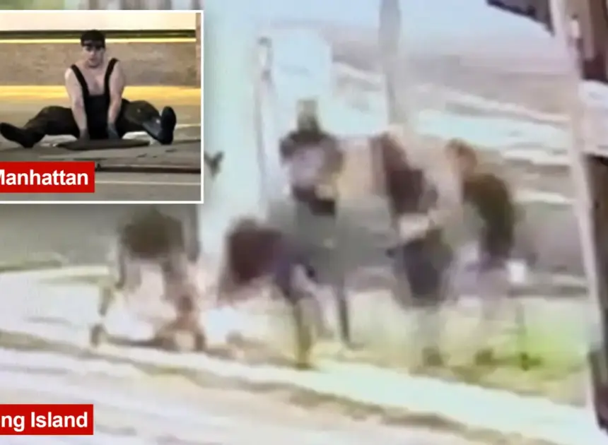 Five Long Island ‘mole people’ seen crawling into manhole — week after headlamp-wearing trio emerged in NYC