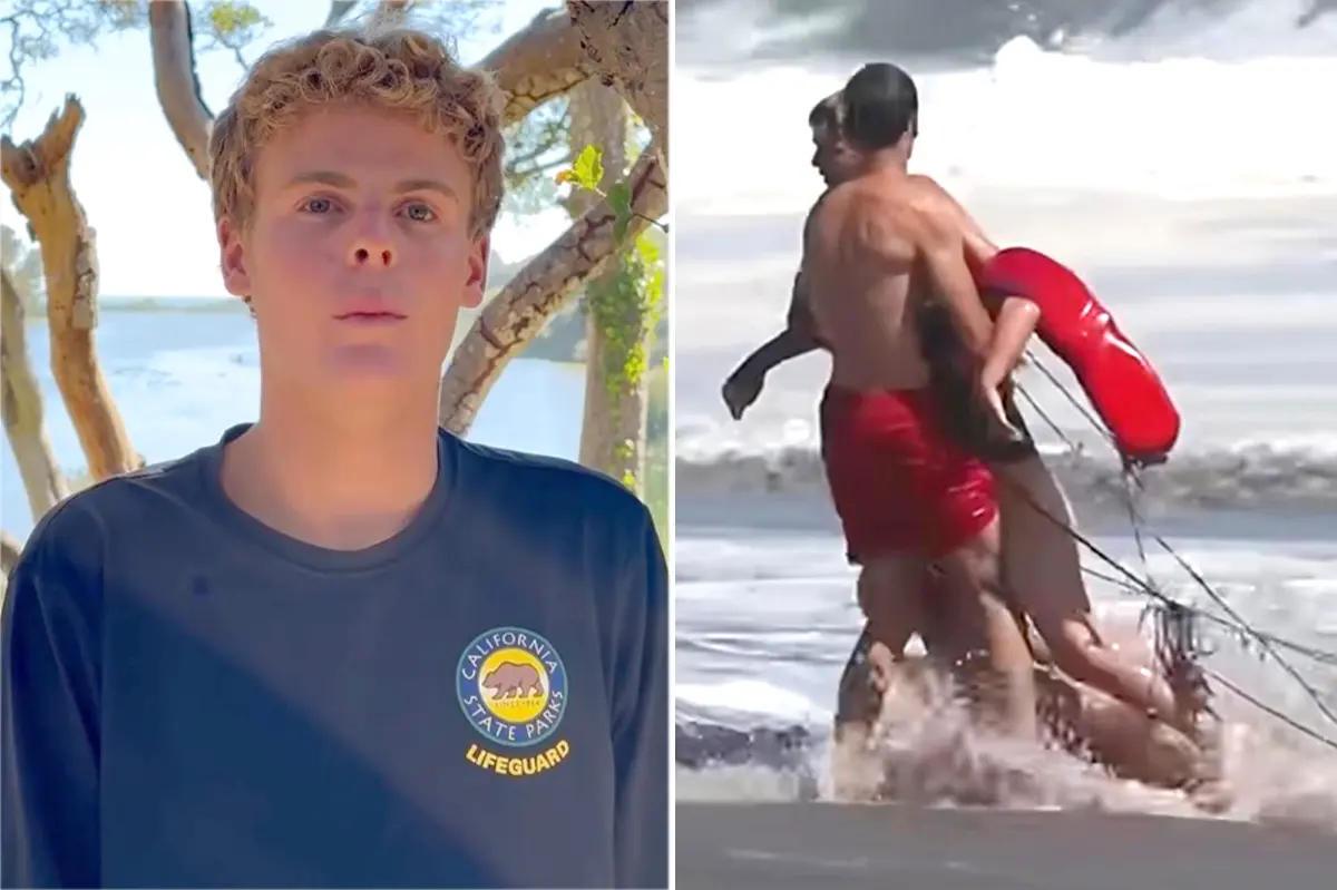 Teen lifeguard reveals near-death battle to save boy from crushing California waves