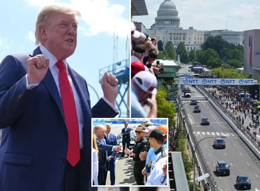 Trump takes first lap at Freedom 250 Grand Prix and Washington, DC