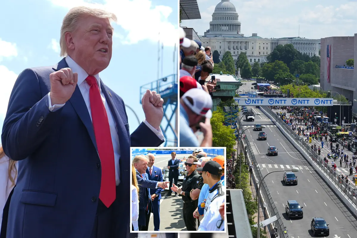 Trump takes first lap at Freedom 250 Grand Prix and Washington, DC