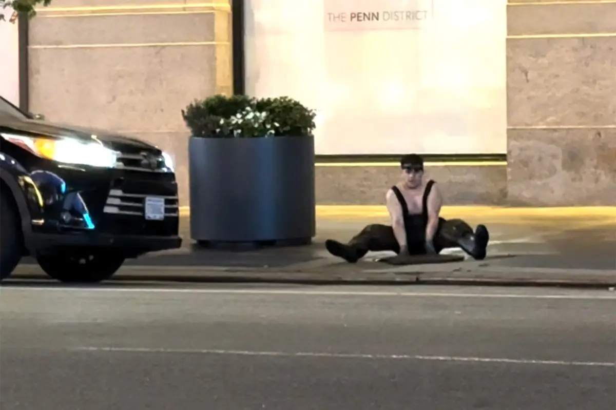 New video shows trio of headlamp-wearing ‘mole people’ emerge from NYC manhole near Penn Station