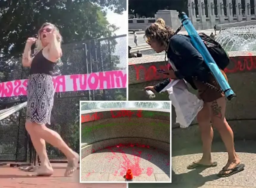 WWII Memorial vandal says she’s ‘freedom fighter’ being chased by ‘golf carts with people shooting’ in bizarre videos
