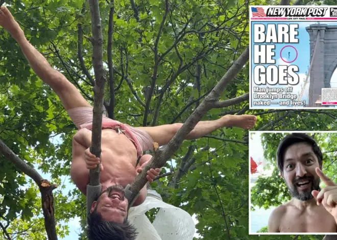 Exclusive | Naked nutjob in miracle jump off Brooklyn Bridge is Kazakhstan activist who plotted plunge on birthday: roommate
