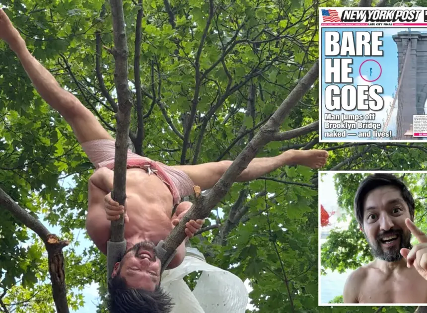 Exclusive | Naked nutjob in miracle jump off Brooklyn Bridge is Kazakhstan activist who plotted plunge on birthday: roommate