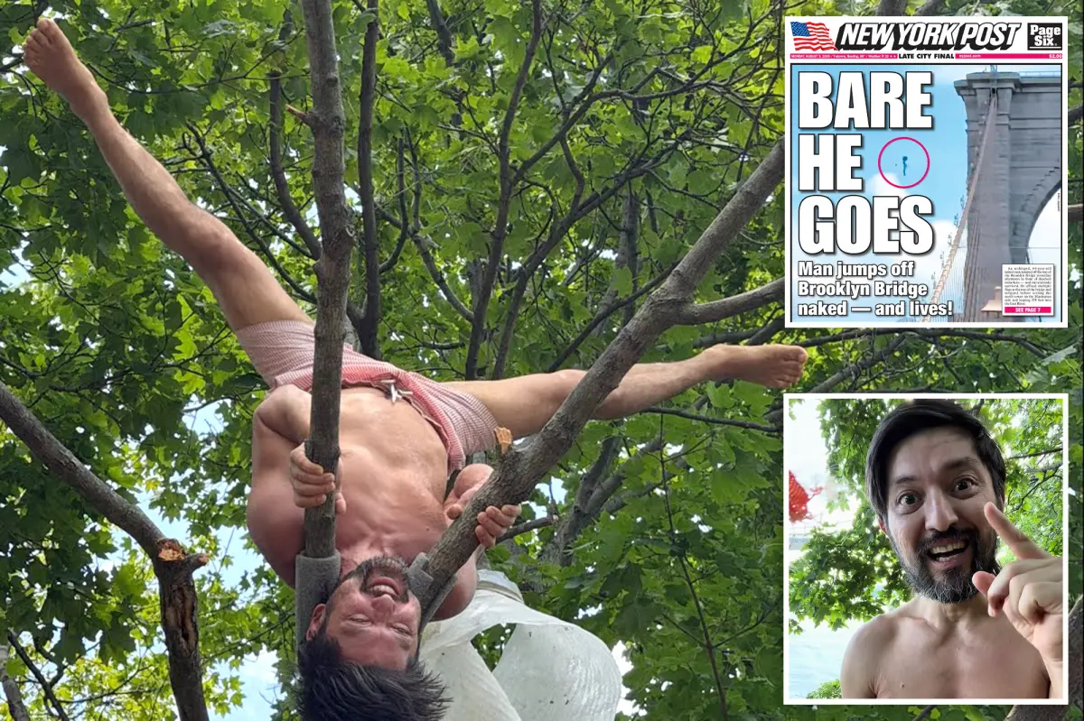 Exclusive | Naked nutjob in miracle jump off Brooklyn Bridge is Kazakhstan activist who plotted plunge on birthday: roommate