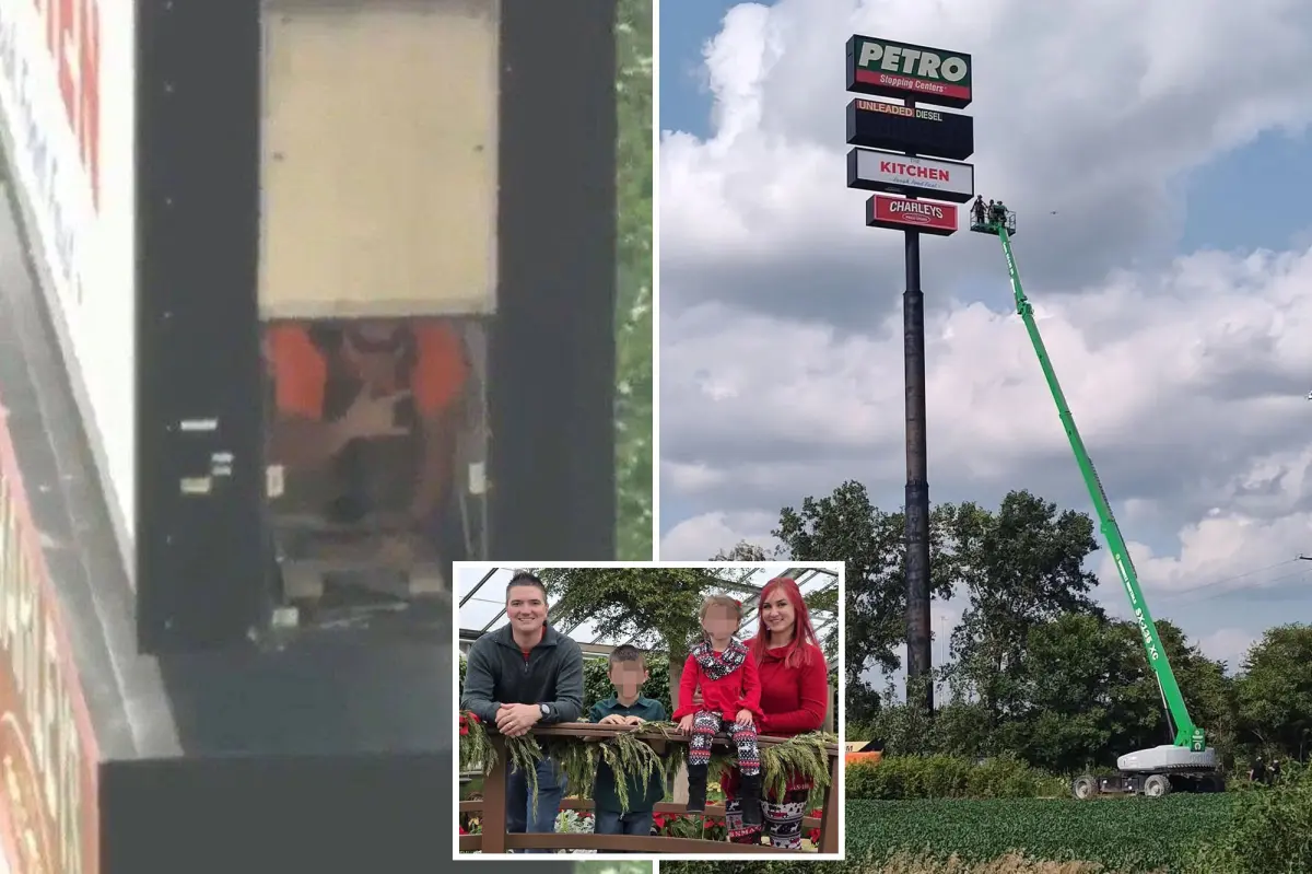 Electrician trapped for hours in 130-foot-high sign had recorded ‘final words’ for wife and kids