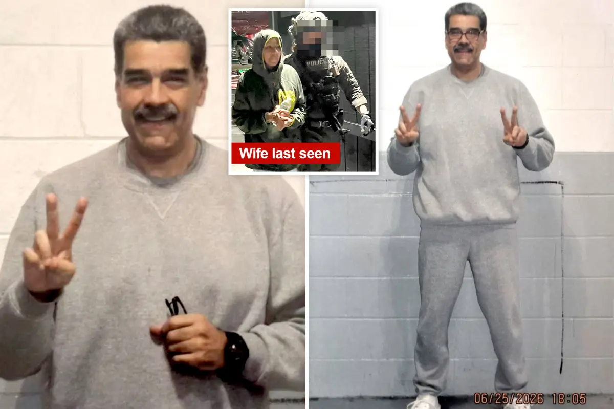 Slimmed-down Nicolas Maduro flashes smile, peace sign in new jail pics