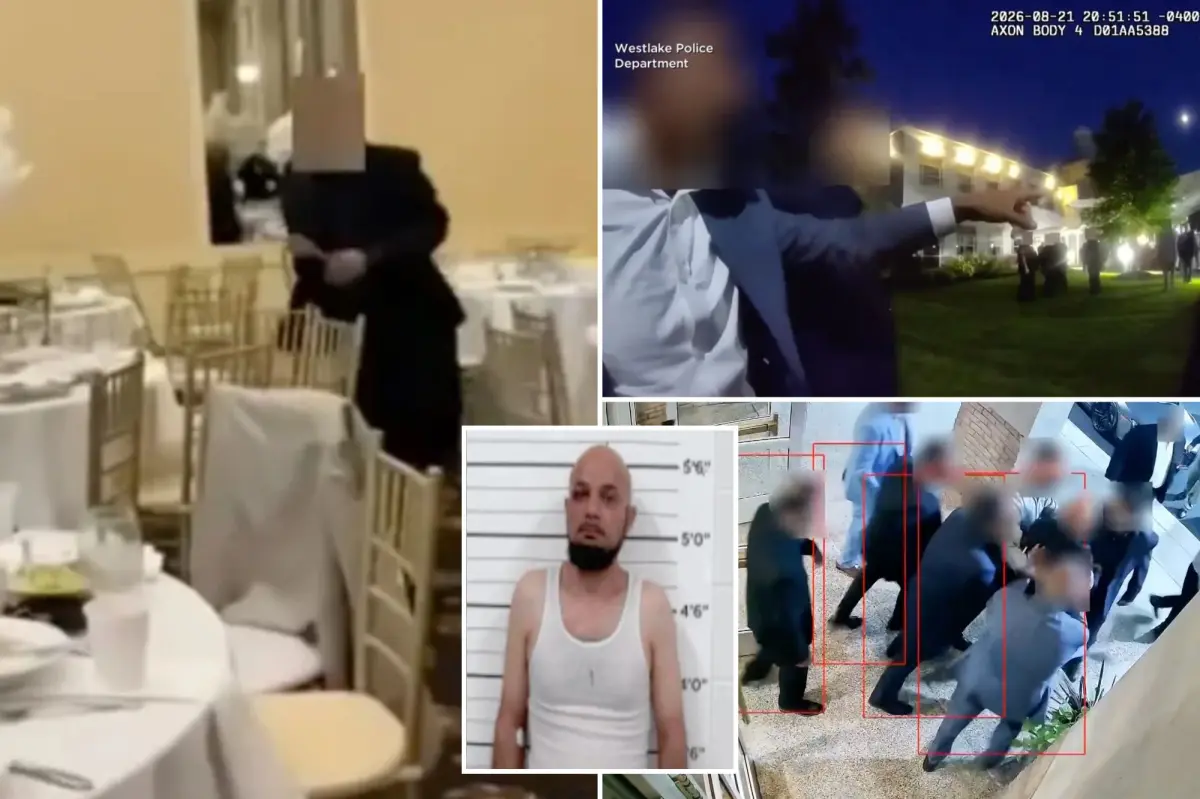Ohio wedding descends into chaos as families with bad blood brawl at reception