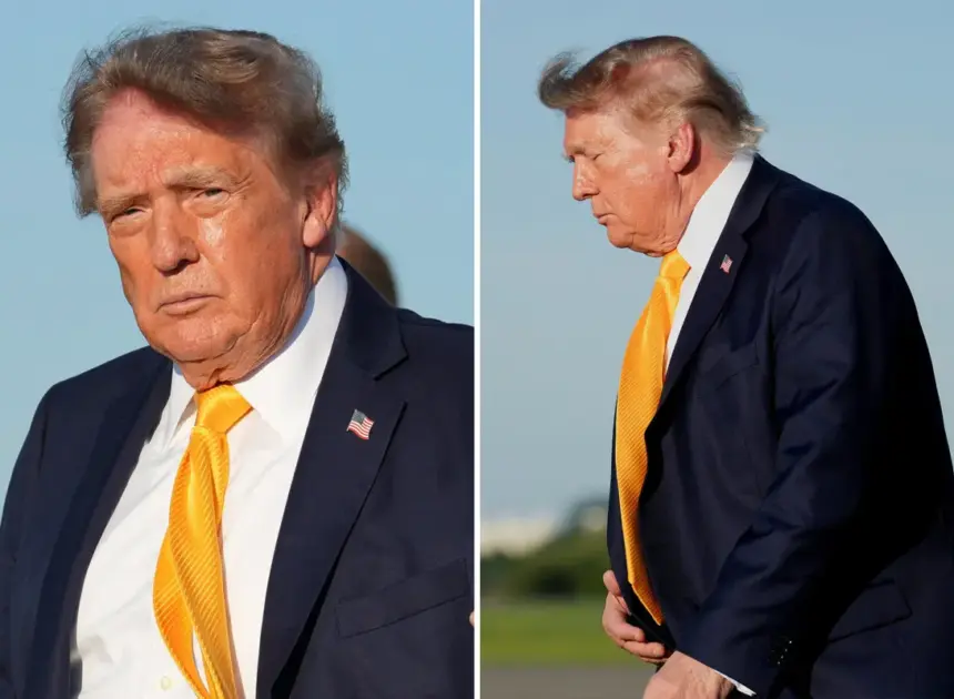 President Trump debuts new brown hairdo — and people are shocked