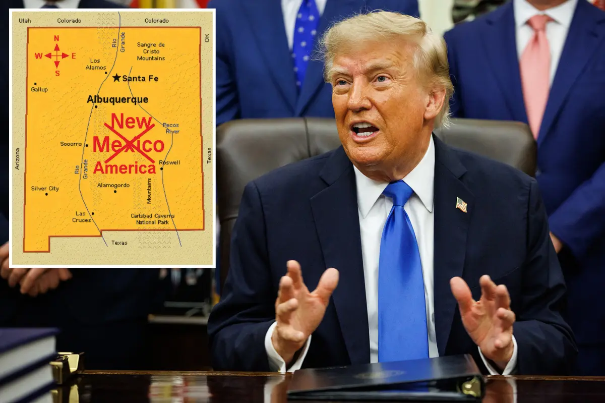 Trump posts map that renames New Mexico ‘New America’