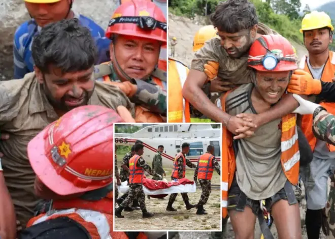 Two trapped workers rescued from hydropower tunnel 9 days after Nepal floods