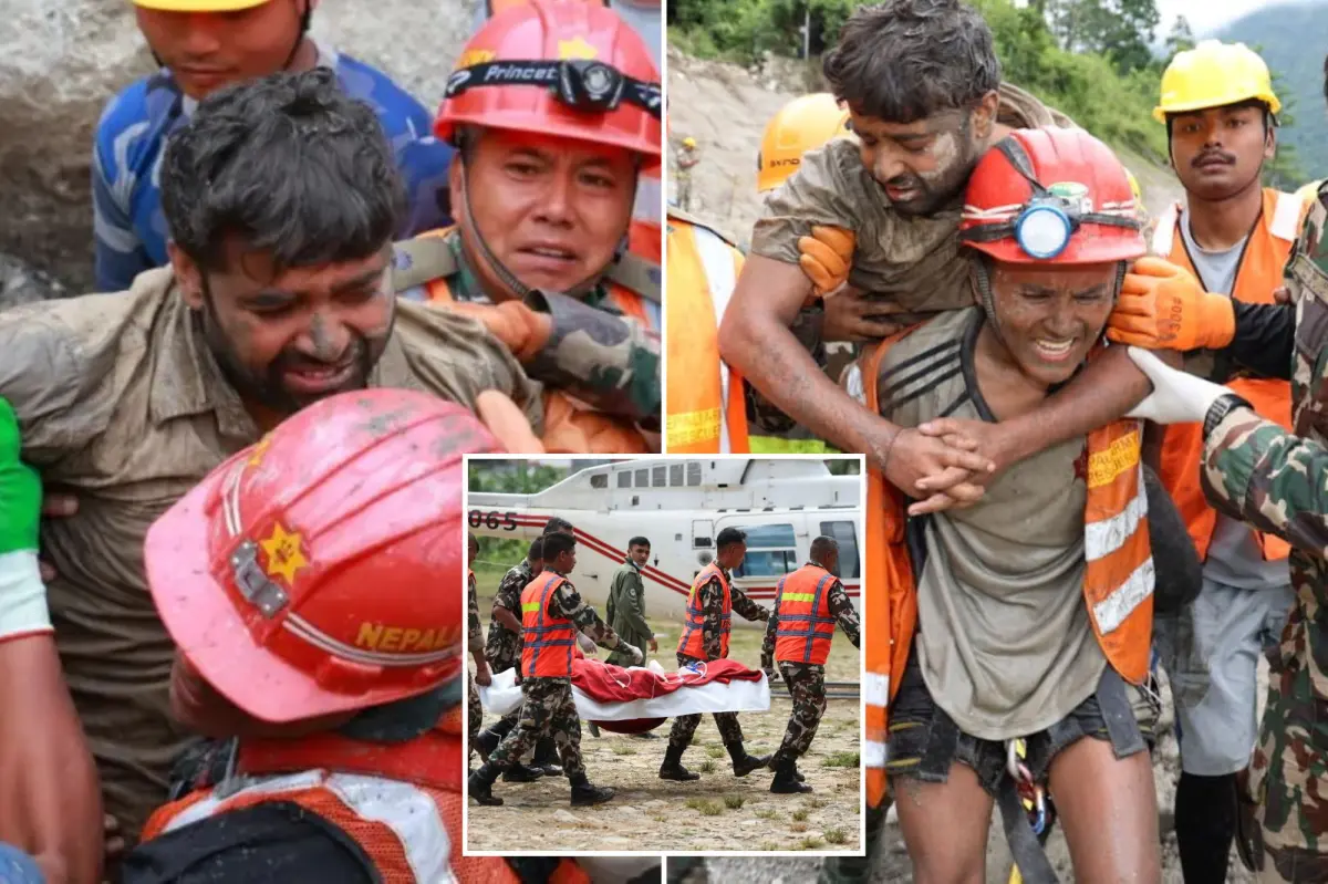Two trapped workers rescued from hydropower tunnel 9 days after Nepal floods