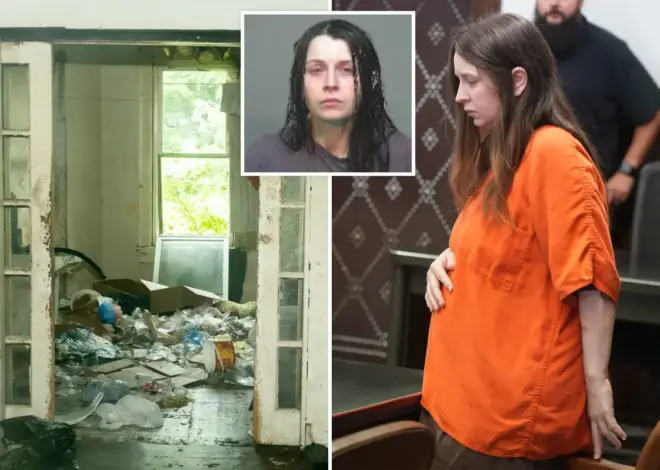 Ohio ‘house of horrors’ mom Elizabeth Siders looks pregnant, cradles belly in court as lawyer cites lack of postpartum care