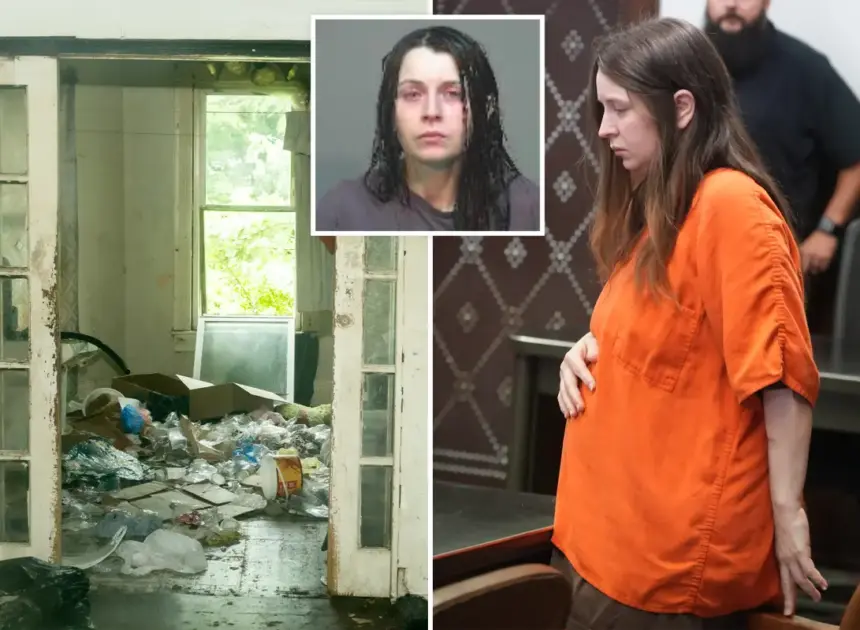 Ohio ‘house of horrors’ mom Elizabeth Siders looks pregnant, cradles belly in court as lawyer cites lack of postpartum care