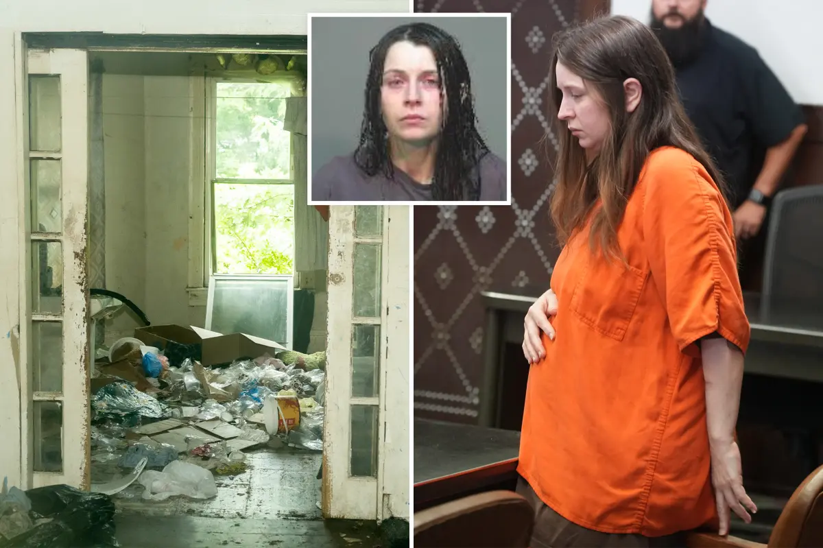 Ohio ‘house of horrors’ mom Elizabeth Siders looks pregnant, cradles belly in court as lawyer cites lack of postpartum care