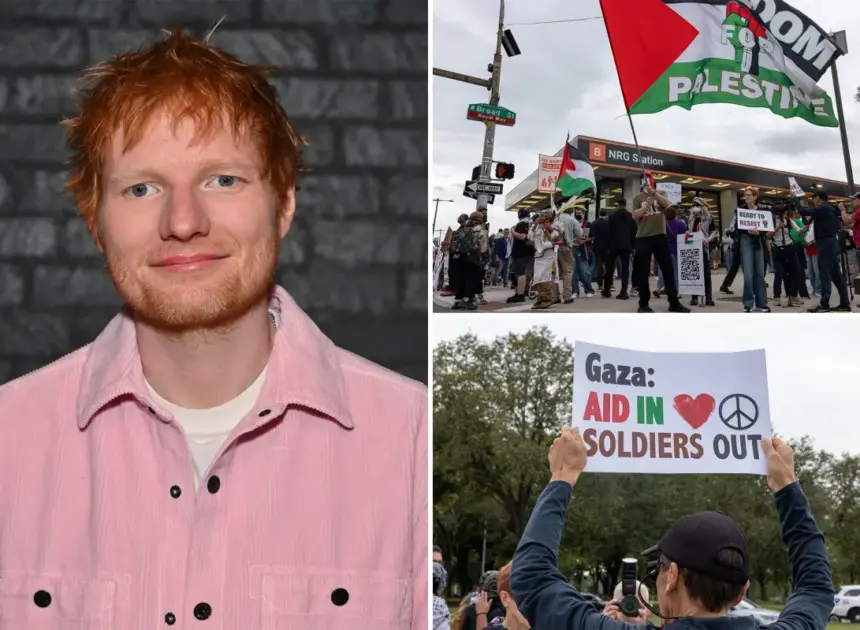 Protesters gather in Philly ahead of Ed Sheeran’s first concert since Macklemore kicked off tour